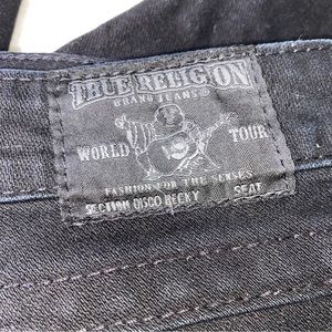 True Religion Disco Becky Black Jean Shorts